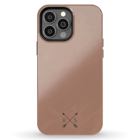 Custom Initials Crossed Arrows iPhone Case